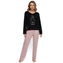 Pijama Longo Feminino Pellin G040 Gatinho