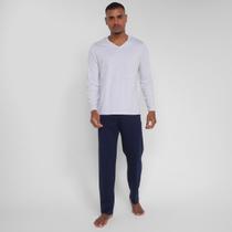 Pijama Longo Hering Básico Liso Masculino