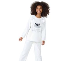 Pijama Longo Hering Kids Unissex Super Quentinho Urso Polar