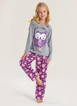 Pijama Longo Infantil Menina Mescla Blusa e Calça Mamãe Coruja Pijama Longo Infantil Menina Mescla Blusa e Calça Mamãe Coruja