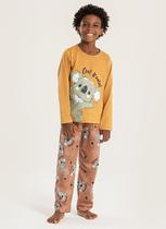 Pijama Longo Infantil Menino Marrom Blusa e Calça Coala Legal Pijama Longo Infantil Menino Marrom Blusa e Calça Coala Legal