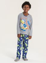 Pijama Longo Infantil Menino Mescla Blusa e Calça Preguissauro Brilha No Escuro Pijama Longo Infantil Menino Mescla Blusa e Calça Preguissauro Brilha No Escuro