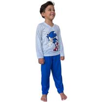 Pijama Longo Infantil Menino Personagem Inverno Manga Longa