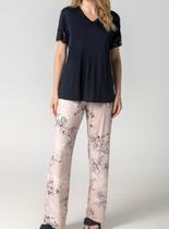 Pijama Longo Inspirate 140750 Feminino Luxury Renda e Microfibra T. P/GG Pijama Longo Inspirate 140750 Feminino Luxury Renda e Microfibra T. P/GG