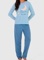 Pijama Longo Malwee 1000126832 Feminino Estampas Algodão T. P/GG