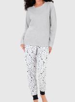 Pijama Longo Malwee 1000126835 Feminino Estampado Algodão T. P/XGG Pijama Longo Malwee 1000126835 Feminino Estampado Algodão T. P/XGG