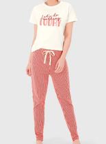 Pijama Longo Malwee 1000126838 Feminino Estampa Puff Algodão T. P/GG Pijama Longo Malwee 1000126838 Feminino Estampa Puff Algodão T. P/GG