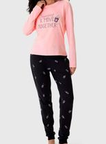 Pijama Longo Malwee 1000126841 Feminino Estampado Meia Malha T. P/GG Pijama Longo Malwee 1000126841 Feminino Estampado Meia Malha T. P/GG