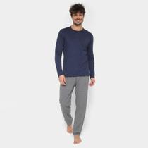 Pijama Longo Malwee Básico Masculino Pijama Longo Malwee Básico Masculino