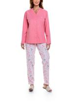 Pijama Longo Paulienne 214.72 Feminino Estampado Botões Algodão T. 44/54