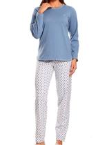 Pijama Longo Paulienne 229.74 Feminino Estampado Moletinho T. 42/50 Pijama Longo Paulienne 229.74 Feminino Estampado Moletinho T. 42/50