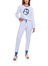Pijama Longo Paulienne 527.72 Feminino Estampas Algodão T. 42/48