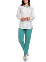Pijama Longo Paulienne 533.72 Feminino Estampado Algodão T. 44/54 Pijama Longo Paulienne 533.72 Feminino Estampado Algodão T. 44/54