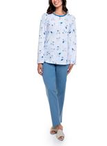 Pijama Longo Paulienne 533.72 Feminino Estampado Algodão T. 44/54