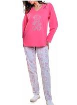 Pijama Longo Paulienne 535.72 Feminino Estampado Moletinho T. 42/48