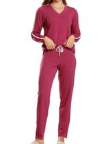 Pijama Longo Paulienne 566.74 Feminino Moletinho e Viscose Stretch T. 44/50 Pijama Longo Paulienne 566.74 Feminino Moletinho e Viscose Stretch T. 44/50