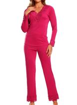 Pijama Longo Paulienne 576.74 Feminino Renda e Liganete T. 42/48