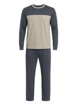 Pijama Longo Podiun 268131 Masculino Recortes Algodão T. M/GG Pijama Longo Podiun 268131 Masculino Recortes Algodão T. M/GG