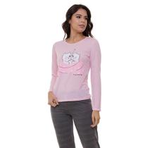 Pijama Longo Poliviscose Doce Luar 5220 Gatos