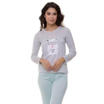 Pijama Longo Poliviscose Doce Luar 5220 Lhama