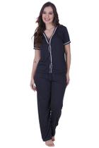 Pijama Longo Pós Parto Botão Amamentação - c13 VANESSA