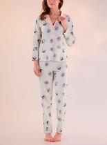 Pijama Longo Pzama 040424 Feminino Abertura Frontal Algodão T. P/EG Pijama Longo Pzama 040424 Feminino Abertura Frontal Algodão T. P/EG