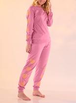 Pijama Longo Pzama 040434 Feminino Algodão T. P/EG Pijama Longo Pzama 040434 Feminino Algodão T. P/EG