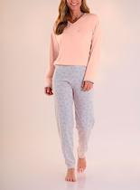 Pijama Longo Pzama 050207 Feminino Algodão T. P/EG Pijama Longo Pzama 050207 Feminino Algodão T. P/EG
