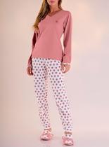 Pijama Longo Pzama 050207 Feminino Algodão T. P/EG Pijama Longo Pzama 050207 Feminino Algodão T. P/EG