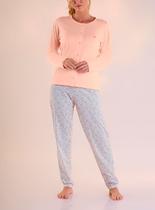 Pijama Longo Pzama 050210 Feminino Abertura Frontal Algodão T. P/EG Pijama Longo Pzama 050210 Feminino Abertura Frontal Algodão T. P/EG