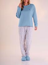 Pijama Longo Pzama 050224 Feminino Molentinho Poliéster T. P/EG Pijama Longo Pzama 050224 Feminino Molentinho Poliéster T. P/EG