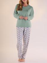 Pijama Longo Pzama 050224 Feminino Molentinho Poliéster T. P/EG Pijama Longo Pzama 050224 Feminino Molentinho Poliéster T. P/EG