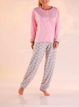 Pijama Longo Pzama 050225 Feminino Abertura Frontal Moletinho T. P/EG Pijama Longo Pzama 050225 Feminino Abertura Frontal Moletinho T. P/EG