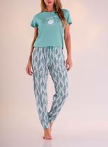 Pijama Longo Pzama 100176 Feminino Bolsos Algodão T. P/EG Pijama Longo Pzama 100176 Feminino Bolsos Algodão T. P/EG