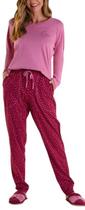 Pijama Longo Pzama 100177 Feminino Estampas Algodão T. P/EG Pijama Longo Pzama 100177 Feminino Estampas Algodão T. P/EG