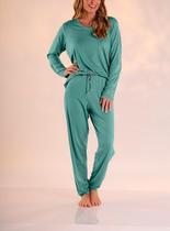 Pijama Longo Pzama 100184 Feminino Viscolycra T. P/EG