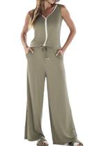 Pijama Longo Pzama 100263 Feminino Regata Decote V Viscolycra T. P/GG