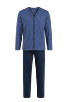 Pijama Longo Pzama 6008.261 Masculino Abertura Frontal Com Botões Meia Malha T. P/EG
