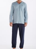 Pijama Longo Pzama 6010.251 Masculino Gola V Meia Malha T. M/EG