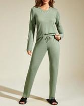 Pijama Longo Recco 16893 Feminino Viscose T. 42/48.