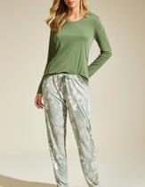 Pijama Longo Recco 16925 Feminino MicrofibraT. 42/48