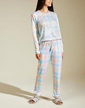 Pijama Longo Recco 16975 Feminino Flanelado Poliéster T. 42/46.