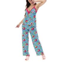 Pijama Longo Regata Alça Estampado