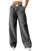 Pijama Lounge Pants LOMON, listrada, boxers de pernas largas para mulheres