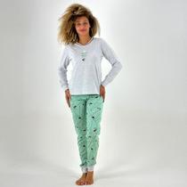 Pijama Lua Encantada Manga Longa com Calça Feminino