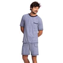 Pijama Lupo Curto Costura Mescla Masculino 28115-001