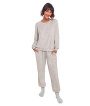 Pijama Lupo Feminino Plush Longo Para Inverno C/bolço 24502