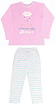 Pijama m.longa feminino 100% algodão varias estampas p ao gg