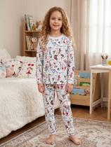 Pijama M.longa feminino Juvenil 100% Algodão Nº 10 Ao 16