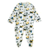 Pijama Macacão Bebê Soft Construção Off White Tip Top